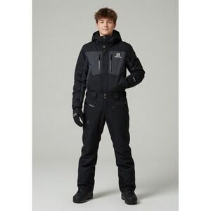 Salomon AdvancedSkin Dry Ski Pants Black Waterproof Snowboard Age 13+ Trousers S